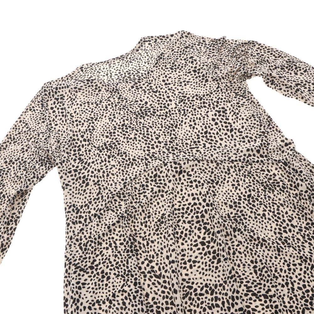 ■ D'azur long dress, long sleeves, top and bottoms, all-over Kodama Dalmatian print, women's, size L, unused