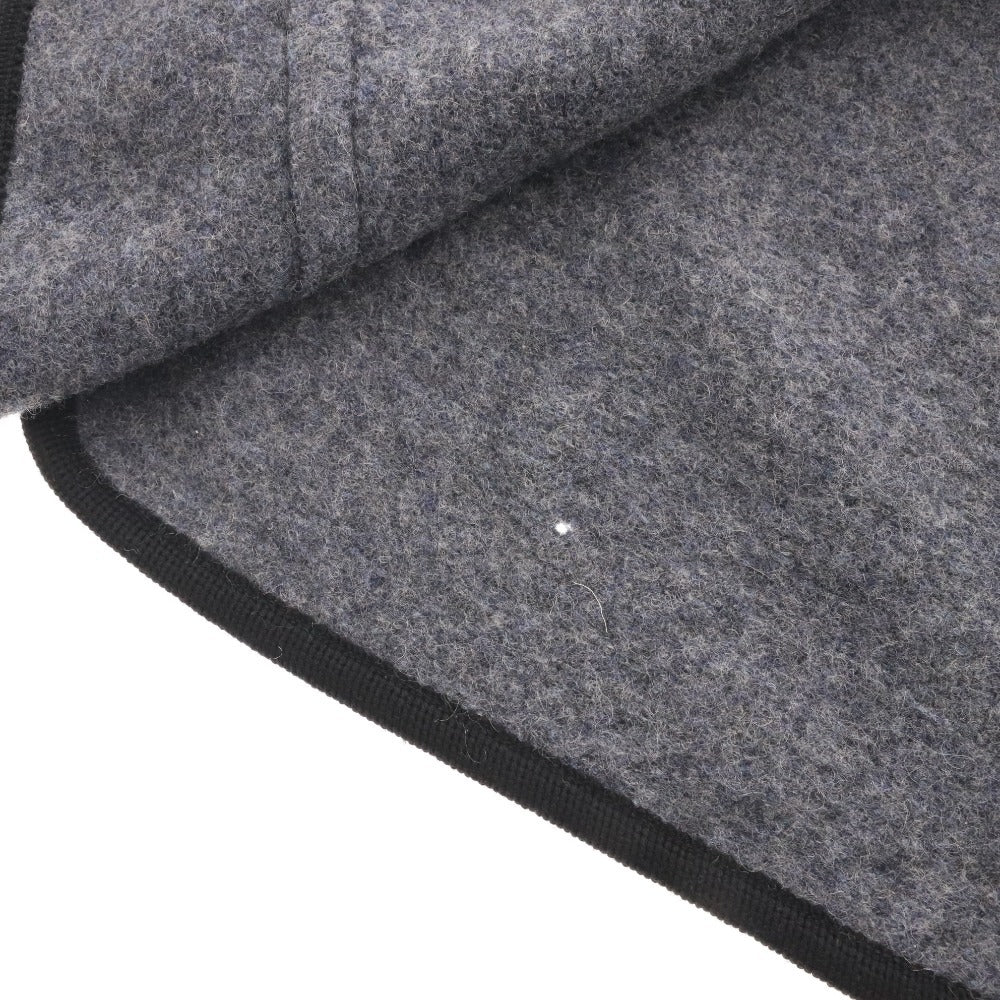 LLBean Long Pure New Wool Coat with Hood, Piping, Embroidered Buttons, Women's, Gray, Size M