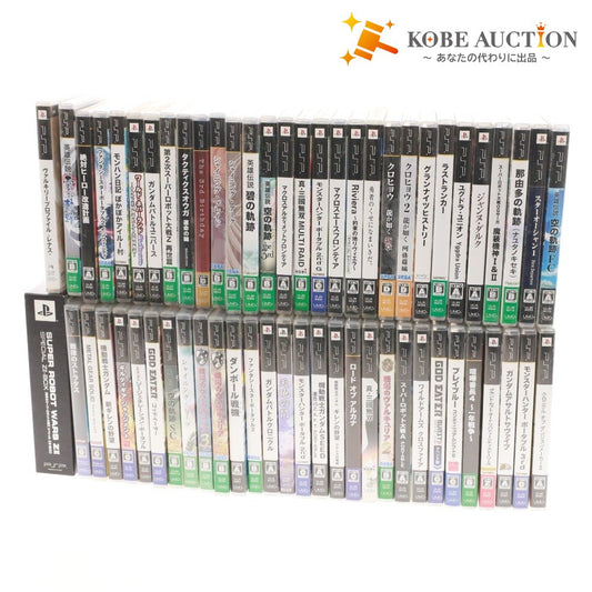 ■ PlayStation Portable PSP ソフト 60本 まとめ売り モンスターハンター ガンダム ゴットイーター 英雄伝説 等 ケース付き 未開封含む