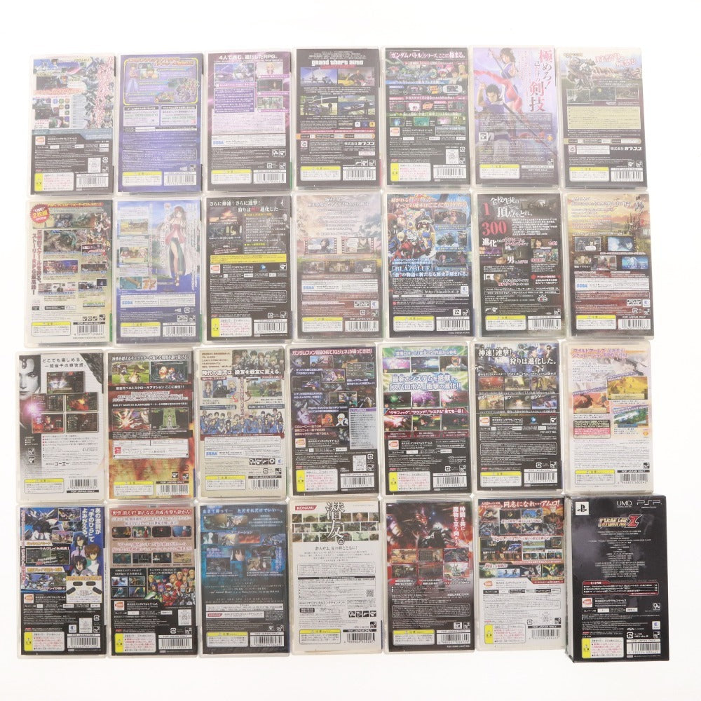 ■ PlayStation Portable PSP ソフト 60本 まとめ売り モンスターハンター ガンダム ゴットイーター 英雄伝説 等 ケース付き 未開封含む