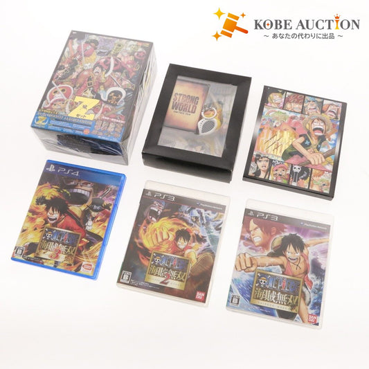 ■ ワンピース グッズ 6点セット まとめ売り PS3 PS4 ソフト 海賊無双 1 2 3 ブルーレイ ストロングワールド Z 完全初回限定生産 等