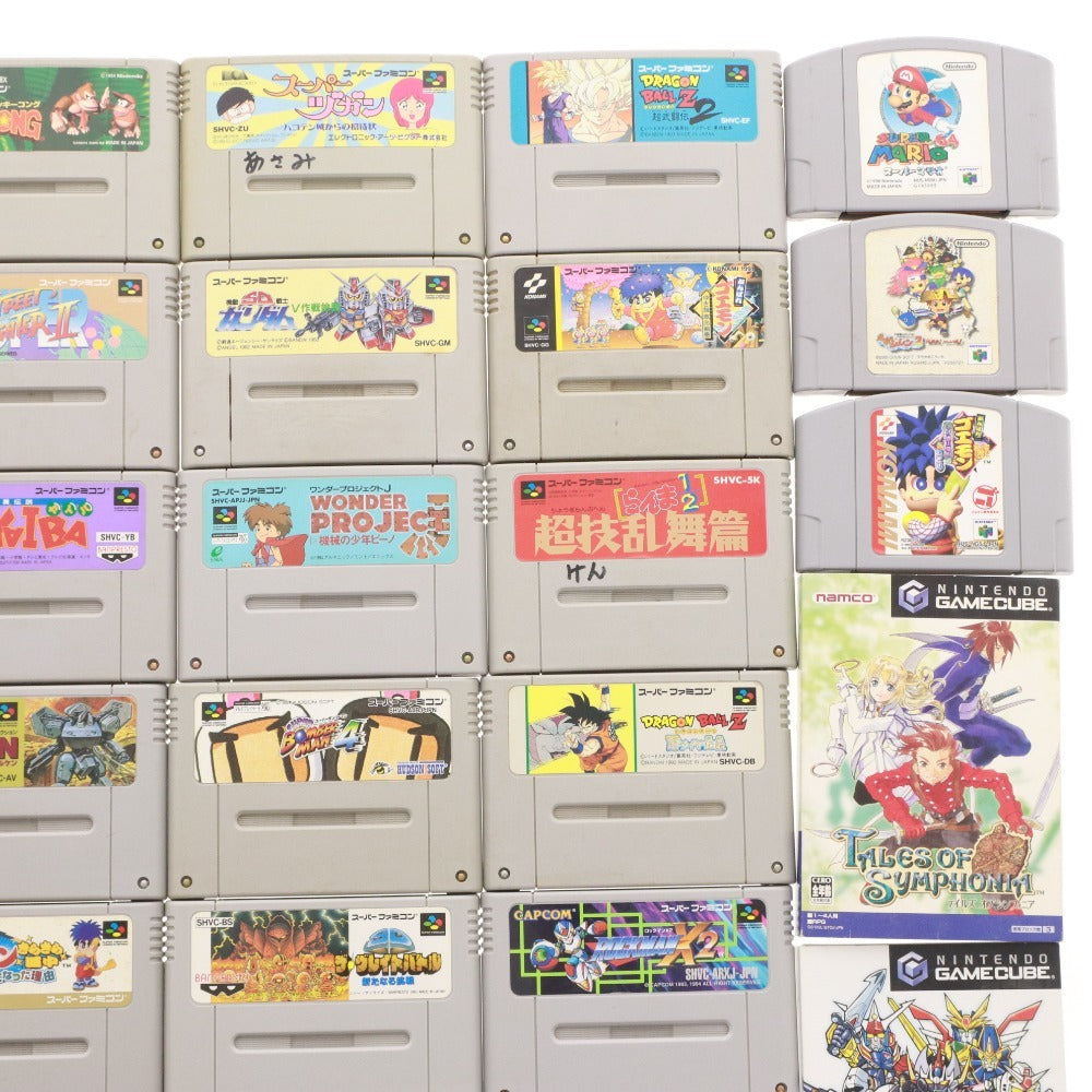 ■ 任天堂 ニンテンドー ゲームキューブ 64 スーパーファミコン ソフト 35本セット まとめ売り スーパーマリオ ボンバーマン 説明書 等