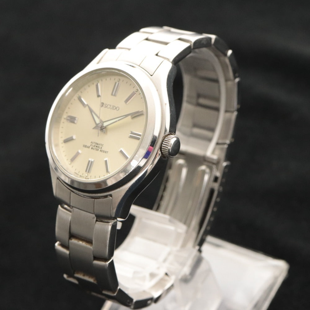 ■ Citizen SCUDO Automatic Watch with Skeleton Back, 100.2g, Men's, Silver Dial, Ivory