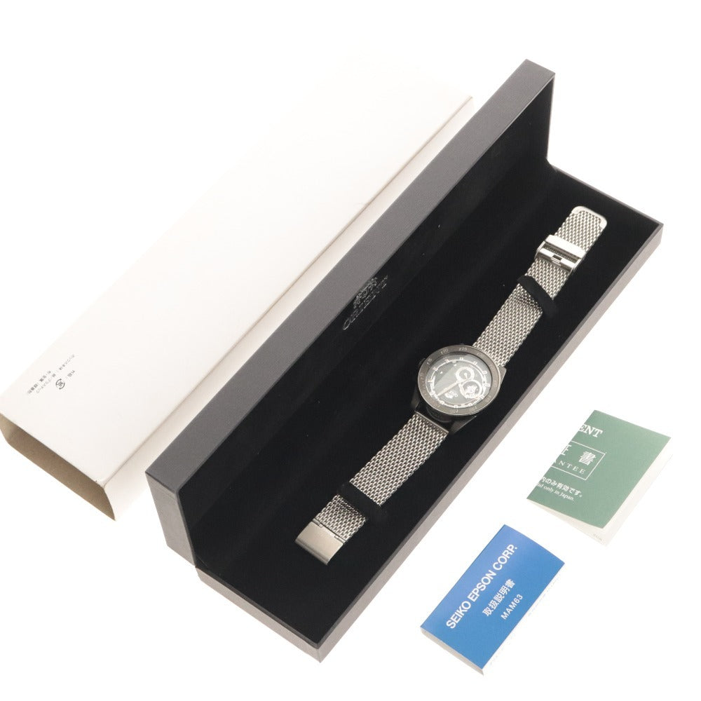 ■ Orient Retro Future Camera Automatic Watch, 136.8g, Men's, Black, Green Dial, Accessories Included