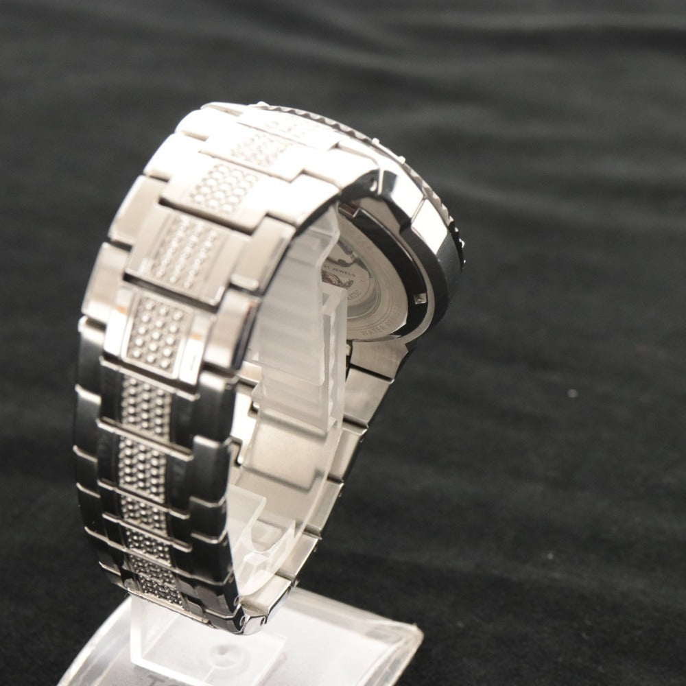 Bulova Watch 98A128, Skeleton Back, Automatic, 192.0g, Men's, Silver Dial, Black, Accessories Included