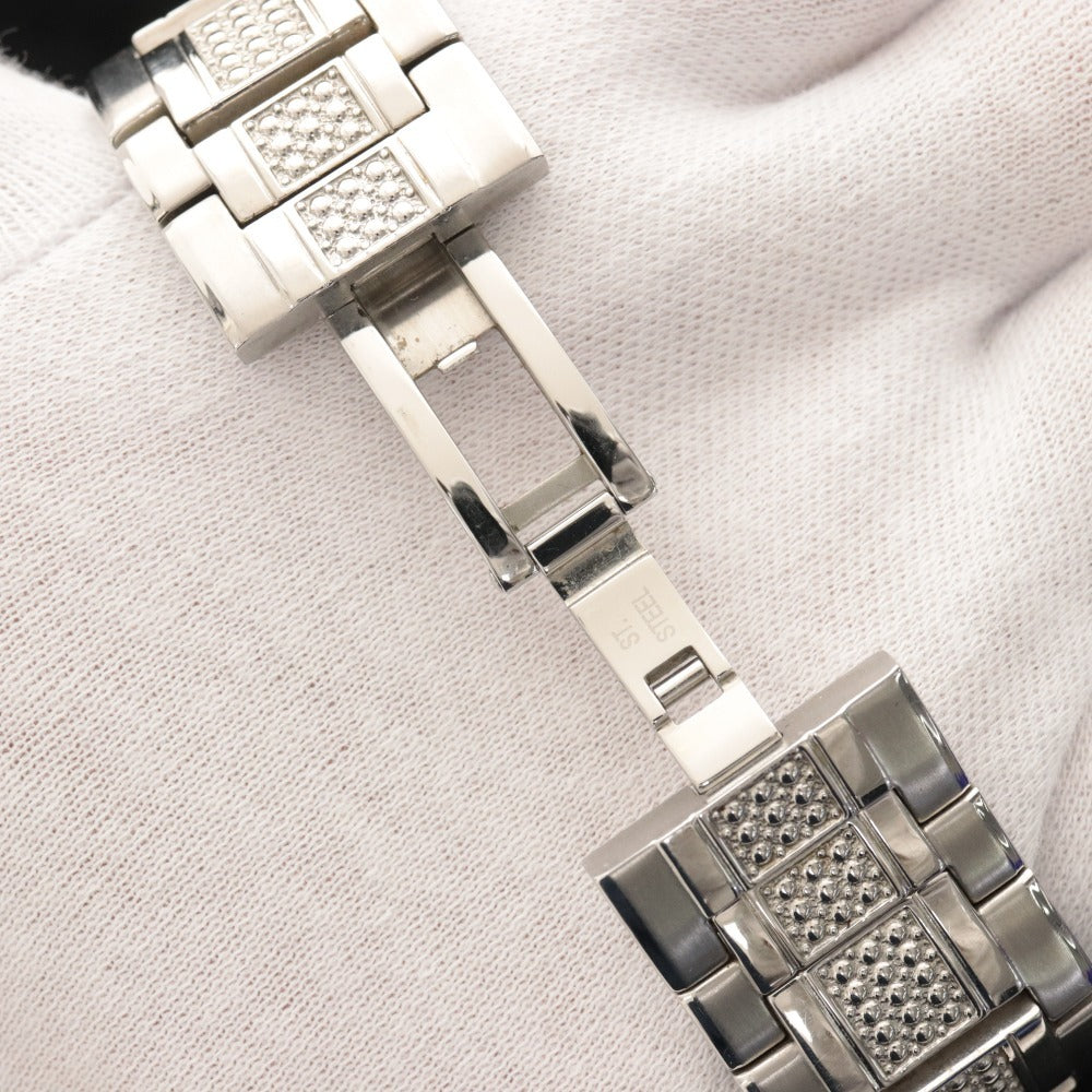 Bulova Watch 98A128, Skeleton Back, Automatic, 192.0g, Men's, Silver Dial, Black, Accessories Included