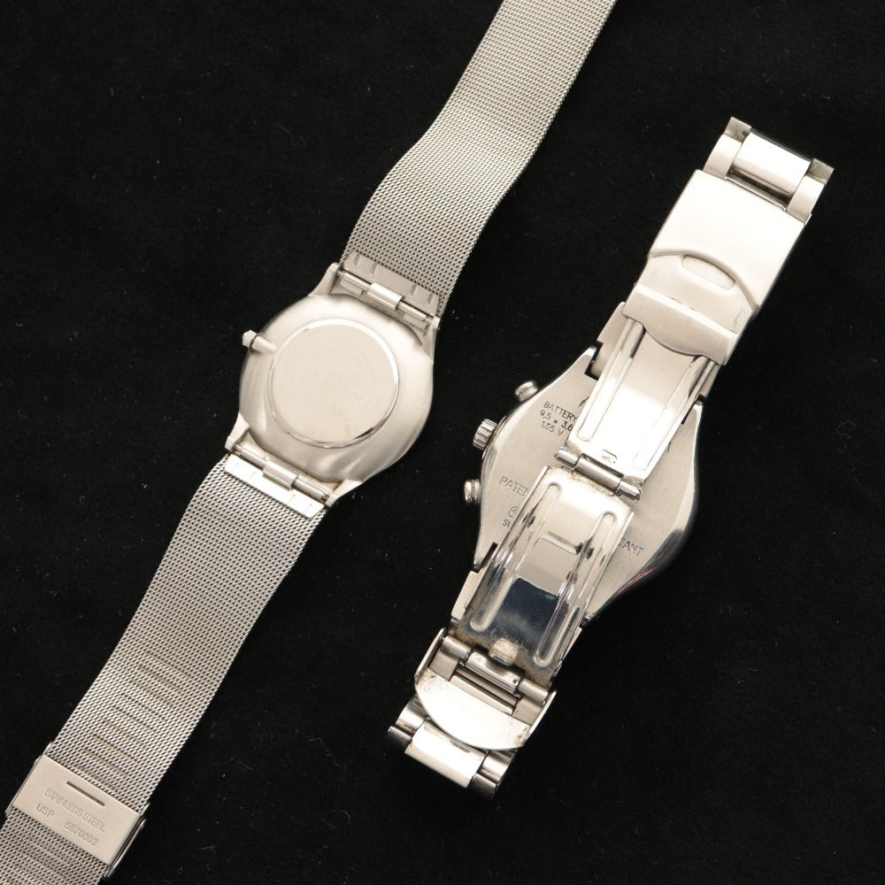 ■ Swatch &amp; Skagen Irony Watch Set (2-Piece Set) - Quartz Movement, Men's, Silver, 233XLSS