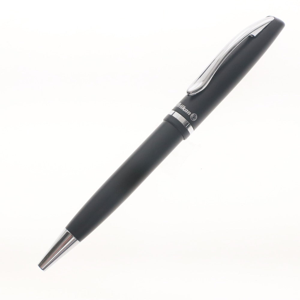 ■ Pelikan ペリカン Jazz ジャズ ボールペン 万年筆 2本セット 筆記用具 文房具 ブラック シルバー インク ブルー 箱付き 未使用