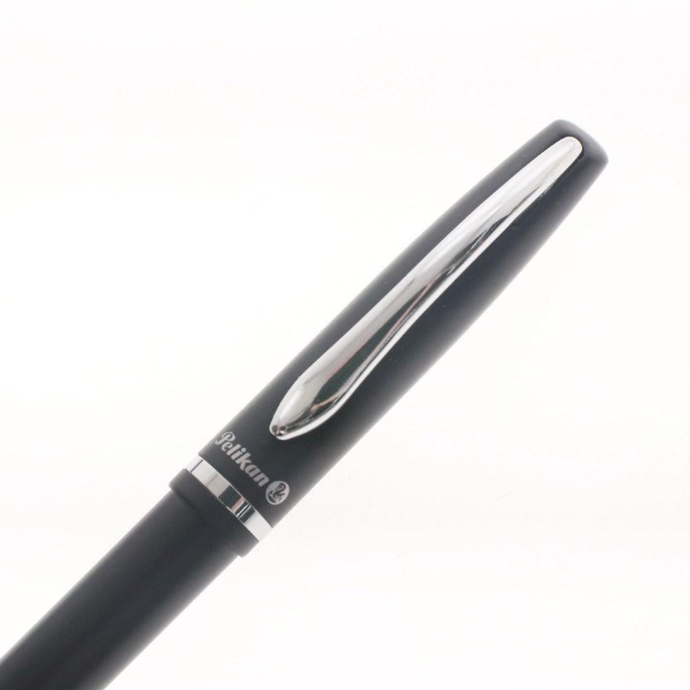 ■ Pelikan ペリカン Jazz ジャズ ボールペン 万年筆 2本セット 筆記用具 文房具 ブラック シルバー インク ブルー 箱付き 未使用