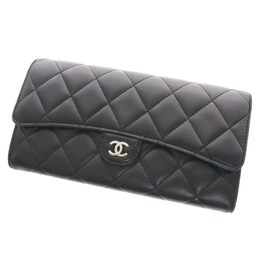■ CHANEL シャネル 長財布 二つ折り財布 ウォレット 札入れ 小銭入れ ブラック 付属品付き