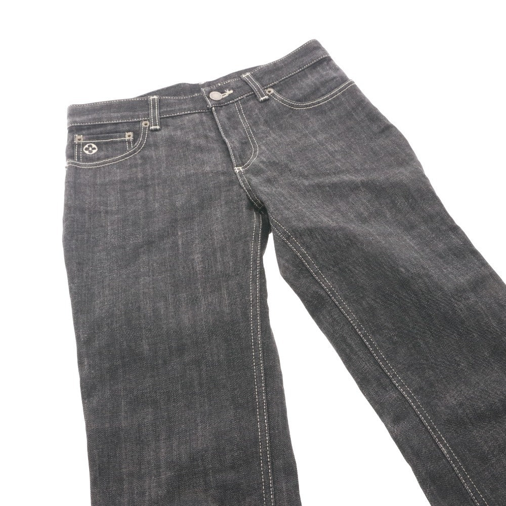 ■ LOUISVUITTON ルイヴィトン ジーンズ デニム パンツ ボトムス ポケット イタリア製 レディース 36 ブラック