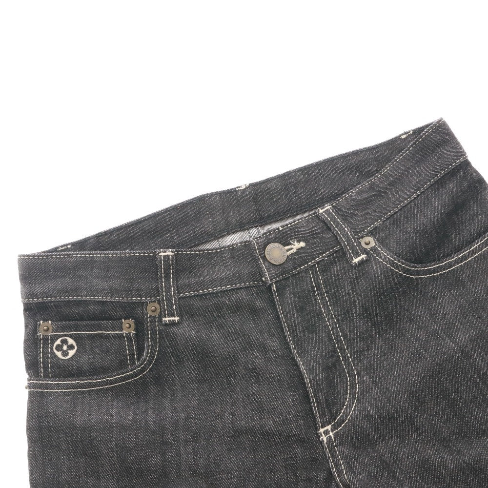 ■ LOUISVUITTON ルイヴィトン ジーンズ デニム パンツ ボトムス ポケット イタリア製 レディース 36 ブラック