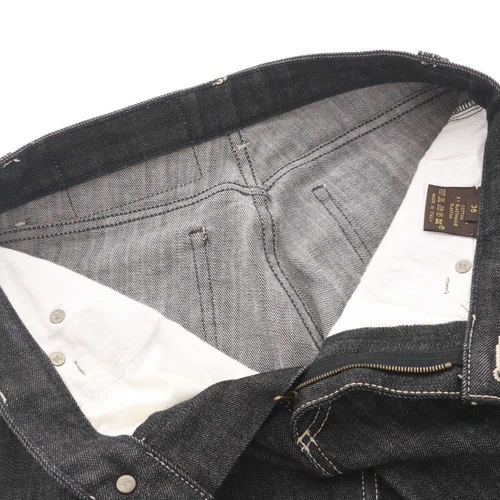 ■ LOUISVUITTON ルイヴィトン ジーンズ デニム パンツ ボトムス ポケット イタリア製 レディース 36 ブラック