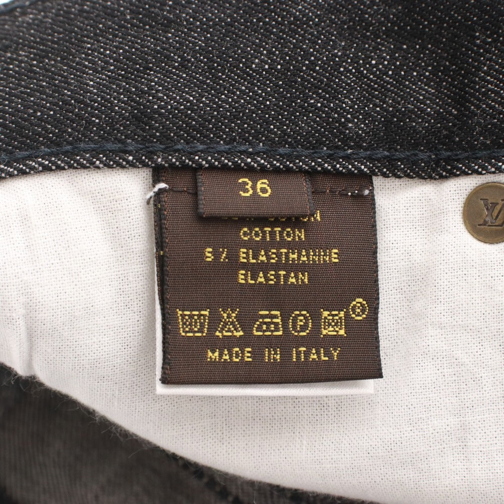 ■ LOUISVUITTON ルイヴィトン ジーンズ デニム パンツ ボトムス ポケット イタリア製 レディース 36 ブラック