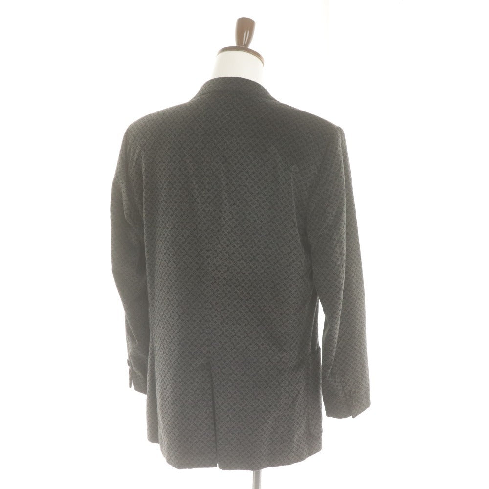 ■ ルイヴィトン テーラード ジャケット モノグラム 総柄 メンズ 52 (XXL相当) グレー 付属品付き
