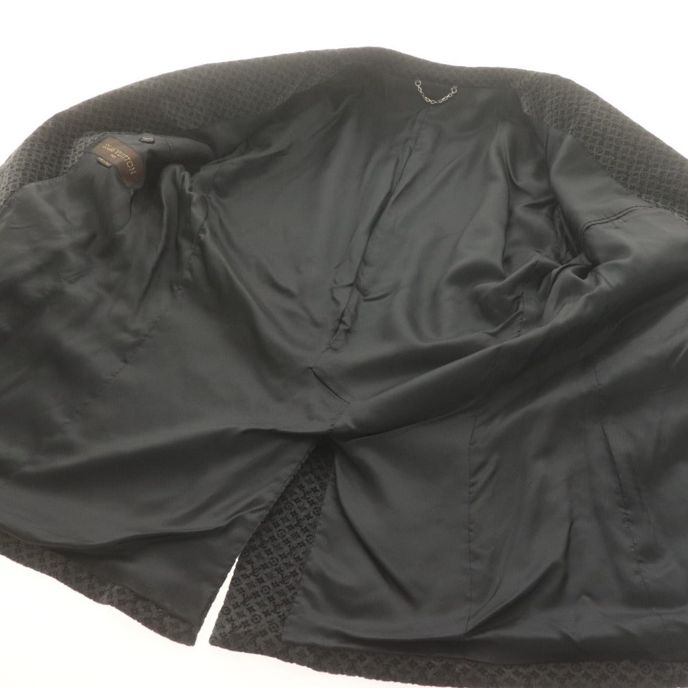 ■ ルイヴィトン テーラード ジャケット モノグラム 総柄 メンズ 52 (XXL相当) グレー 付属品付き