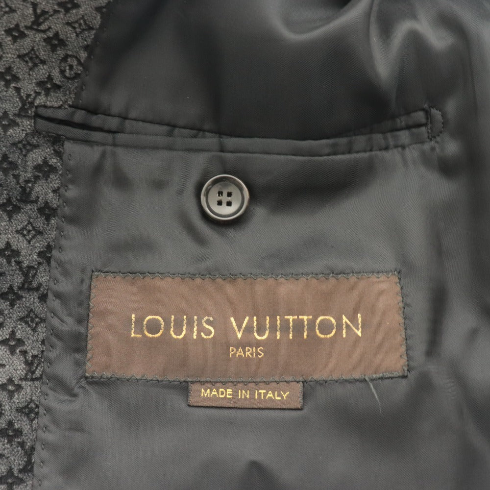 ■ ルイヴィトン テーラード ジャケット モノグラム 総柄 メンズ 52 (XXL相当) グレー 付属品付き