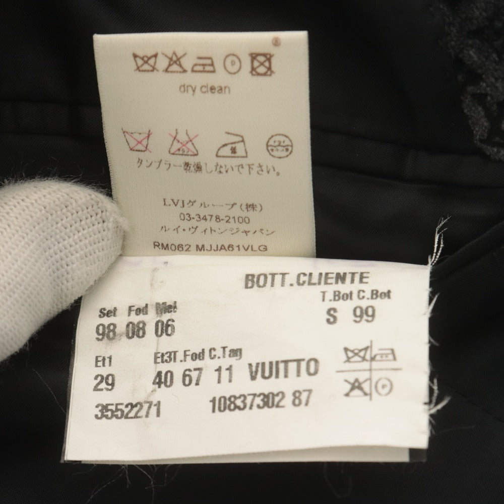 ■ ルイヴィトン テーラード ジャケット モノグラム 総柄 メンズ 52 (XXL相当) グレー 付属品付き