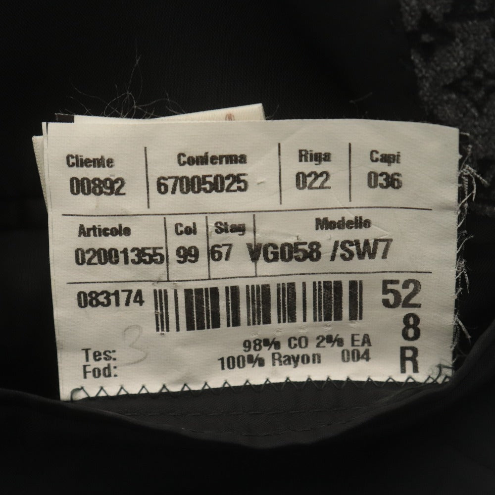 ■ ルイヴィトン テーラード ジャケット モノグラム 総柄 メンズ 52 (XXL相当) グレー 付属品付き