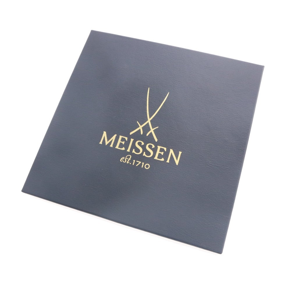 ■ Meissen マイセン プレート Bフォーム 金彩 花柄 一級品 ホワイト ゴールド 箱付き