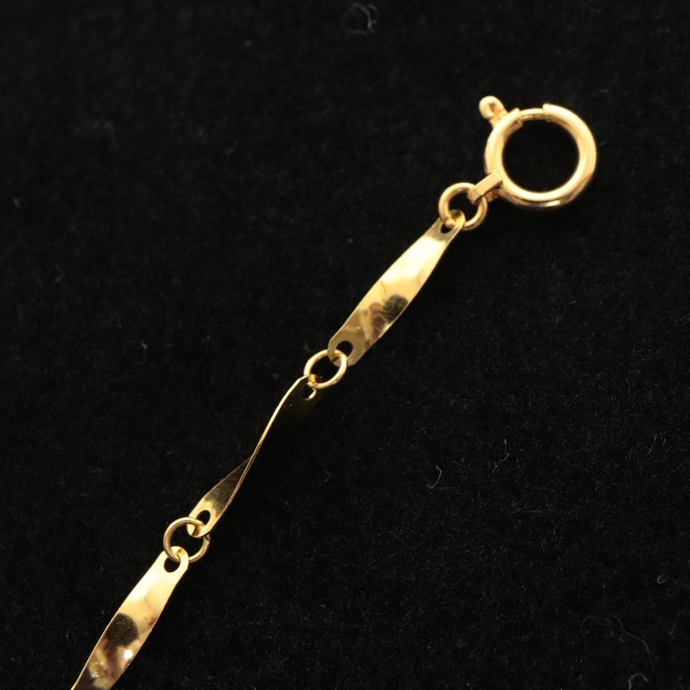 ■ Bracelet K24 Engraved Accessory Pure Gold 18.5cm 1.57g Women's Gold With Case Unused