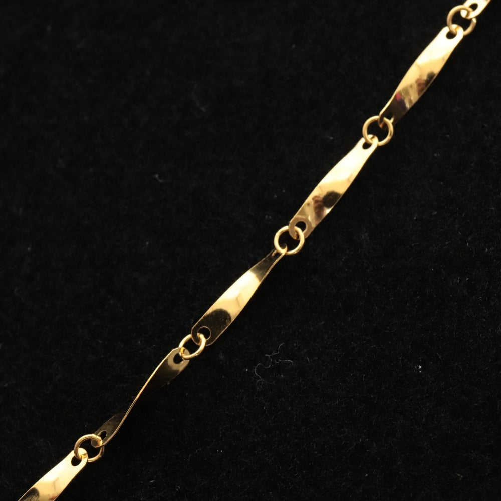 ■ Bracelet K24 Engraved Accessory Pure Gold 18.5cm 1.57g Women's Gold With Case Unused