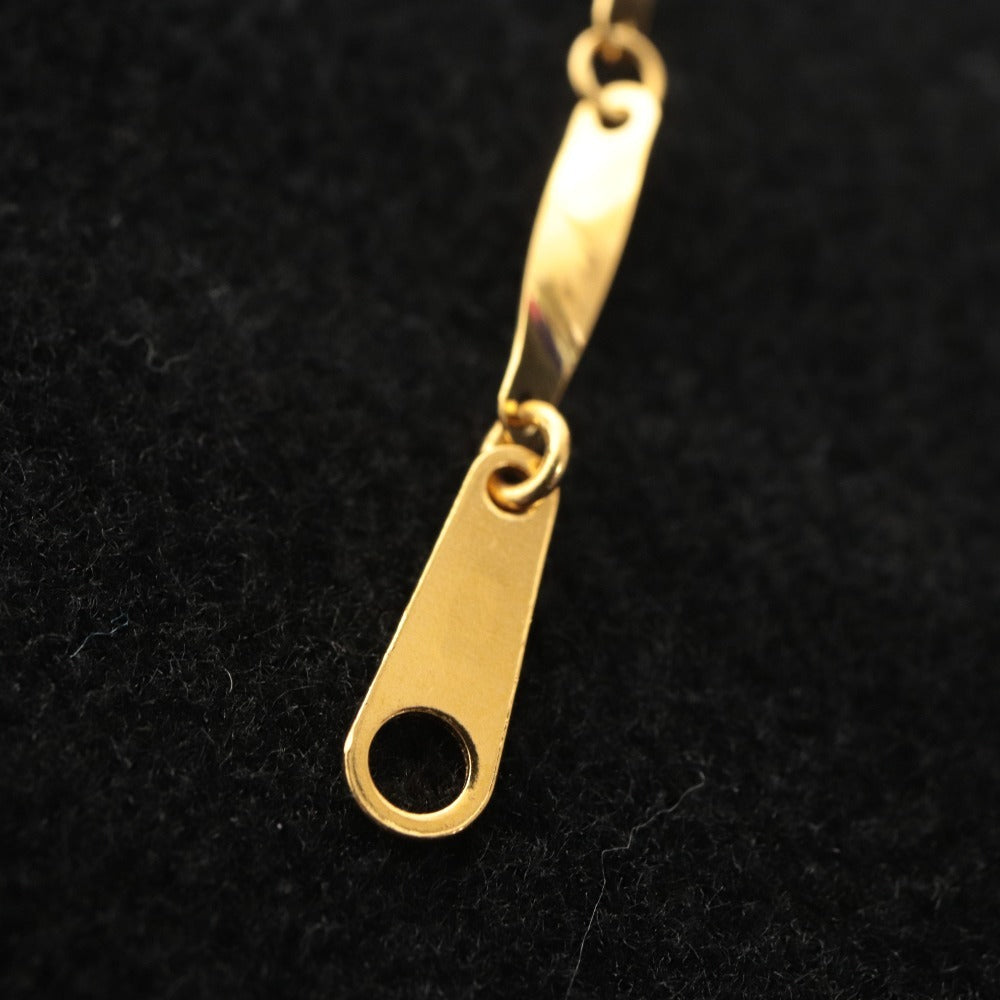 ■ Bracelet K24 Engraved Accessory Pure Gold 18.5cm 1.57g Women's Gold With Case Unused