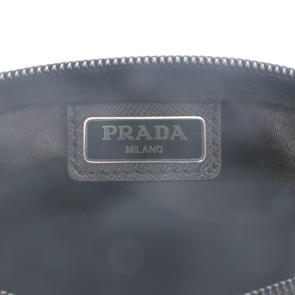 ■ PRADA プラダ ポーチ ハンド バッグ 鞄 1N0012 ファスナー 内ポケット ナイロン メンズ レディース ブラック 未使用