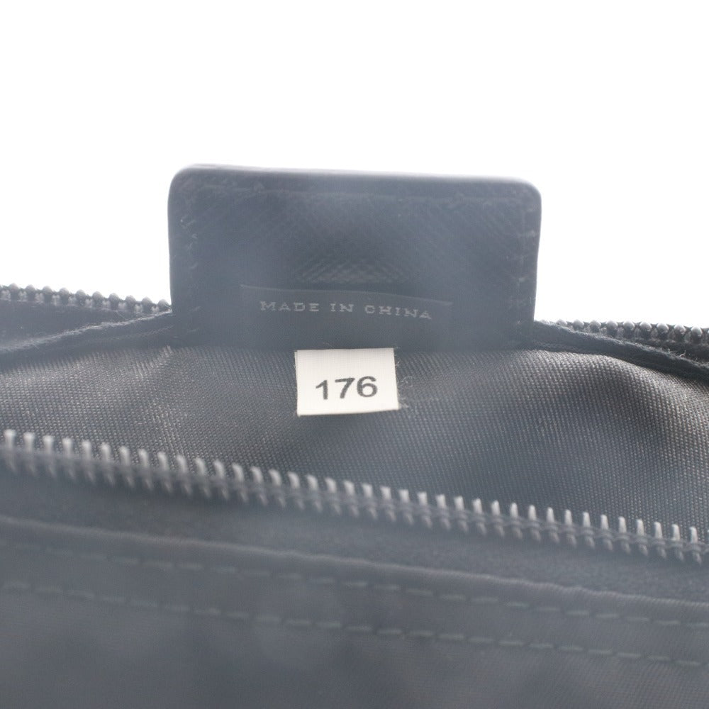 ■ PRADA プラダ ポーチ ハンド バッグ 鞄 1N0012 ファスナー 内ポケット ナイロン メンズ レディース ブラック 未使用