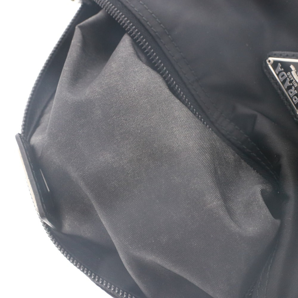■ PRADA プラダ ポーチ ハンド バッグ 鞄 1N0012 ファスナー 内ポケット ナイロン メンズ レディース ブラック 未使用