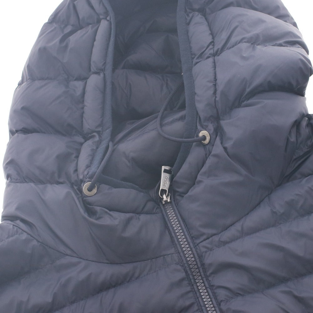 ■ POLO RALPH LAUREN ポロラルフローレン ダウンジャケット アウター ファスナー ポケット フード メンズ 4XB ダークネイビー系