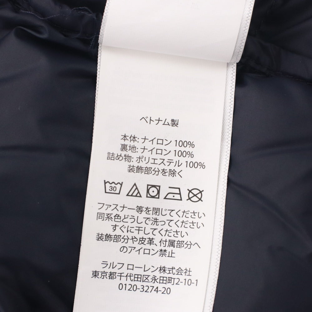 ■ POLO RALPH LAUREN ポロラルフローレン ダウンジャケット アウター ファスナー ポケット フード メンズ 4XB ダークネイビー系