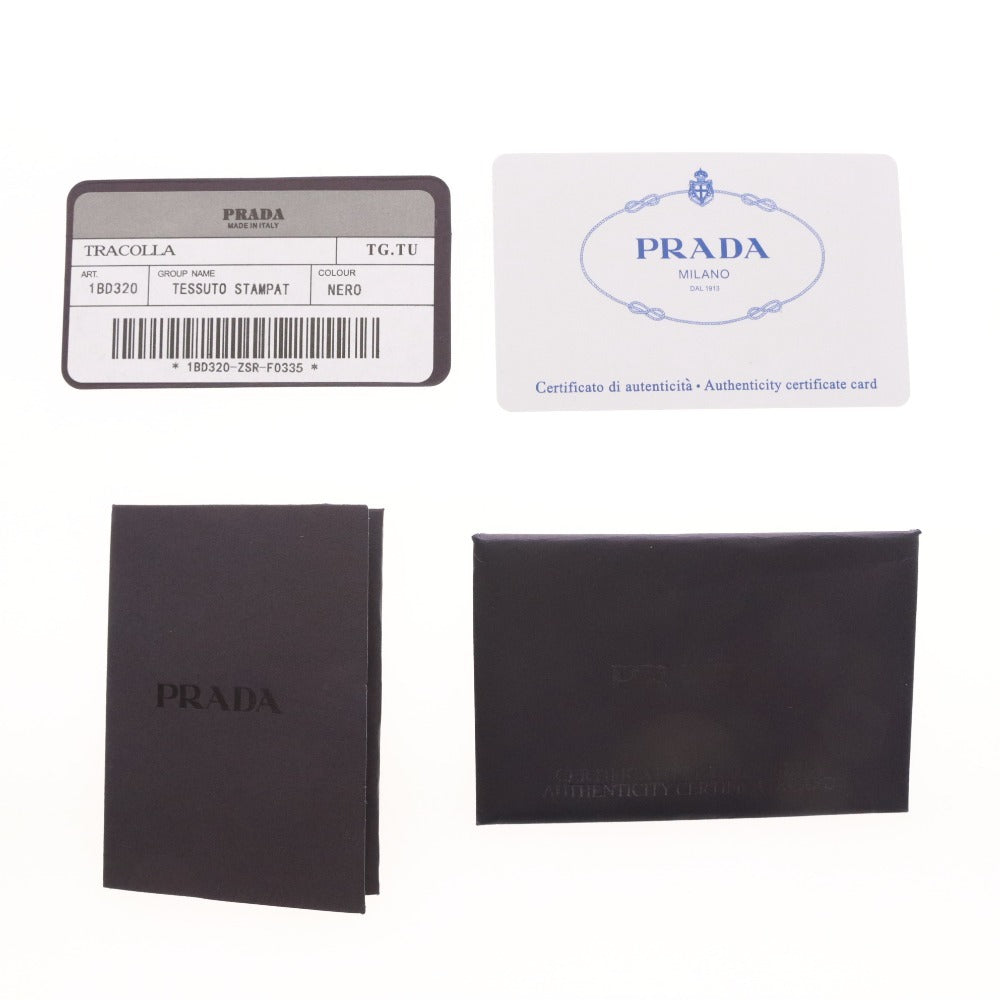 ■ PRADA プラダ サフィアーノレザー ショルダーバッグ 1BD320 鞄 トライアングルロゴ NERO レディース ブラック 付属品付き 未使用