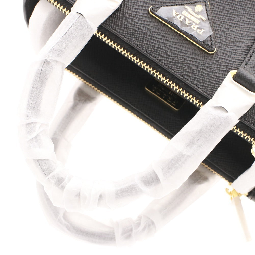 ■ PRADA プラダ ガレリア サフィアーノレザー ミニバッグ 1BA916 鞄 ショルダー 2way NERO レディース ブラック 付属品付き 未使用