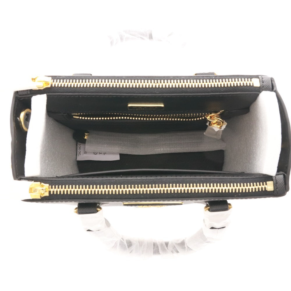 ■ PRADA プラダ ガレリア サフィアーノレザー ミニバッグ 1BA916 鞄 ショルダー 2way NERO レディース ブラック 付属品付き 未使用