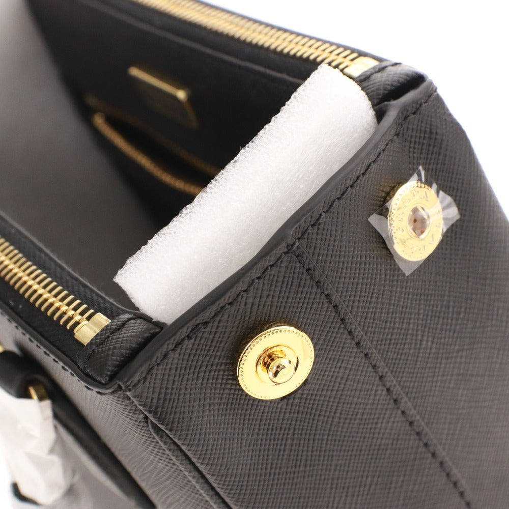 ■ PRADA プラダ ガレリア サフィアーノレザー ミニバッグ 1BA916 鞄 ショルダー 2way NERO レディース ブラック 付属品付き 未使用