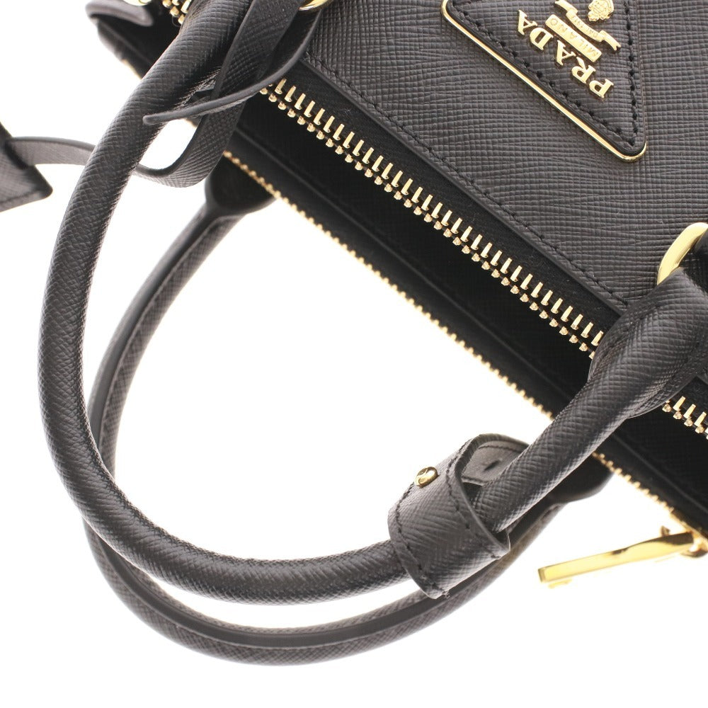 ■ PRADA プラダ ガレリア サフィアーノレザー ミニバッグ 1BA916 鞄 ショルダー 2way NERO レディース ブラック 付属品付き