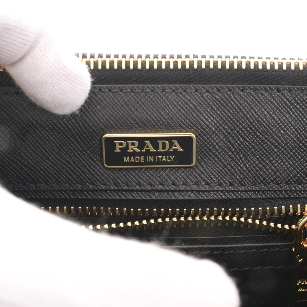 ■ PRADA プラダ ガレリア サフィアーノレザー ミニバッグ 1BA916 鞄 ショルダー 2way NERO レディース ブラック 付属品付き