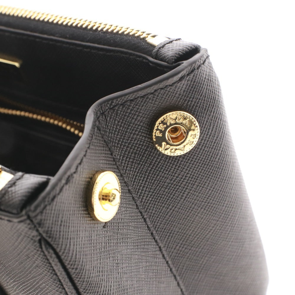 ■ PRADA プラダ ガレリア サフィアーノレザー ミニバッグ 1BA916 鞄 ショルダー 2way NERO レディース ブラック 付属品付き