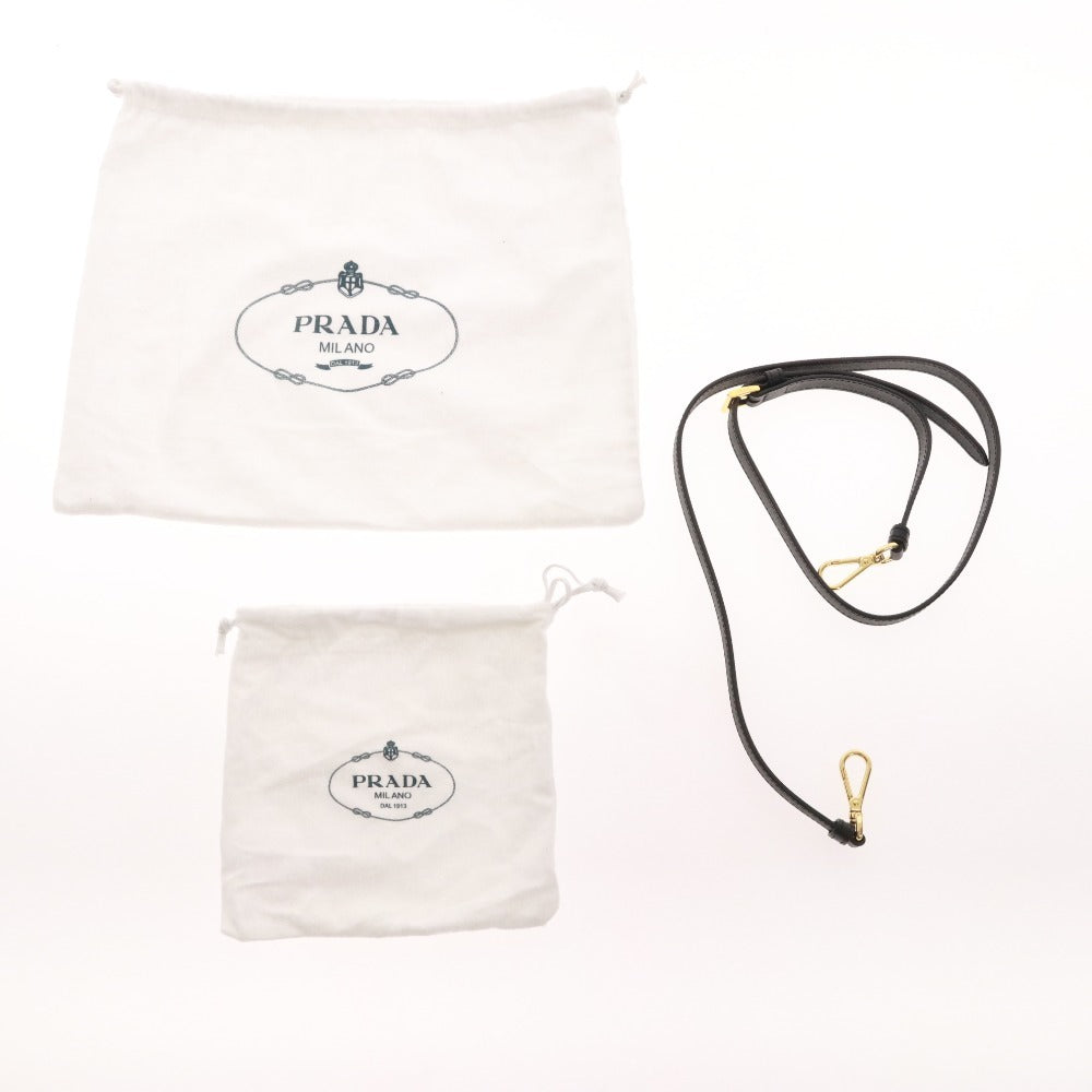■ PRADA プラダ ガレリア サフィアーノレザー ミニバッグ 1BA916 鞄 ショルダー 2way NERO レディース ブラック 付属品付き