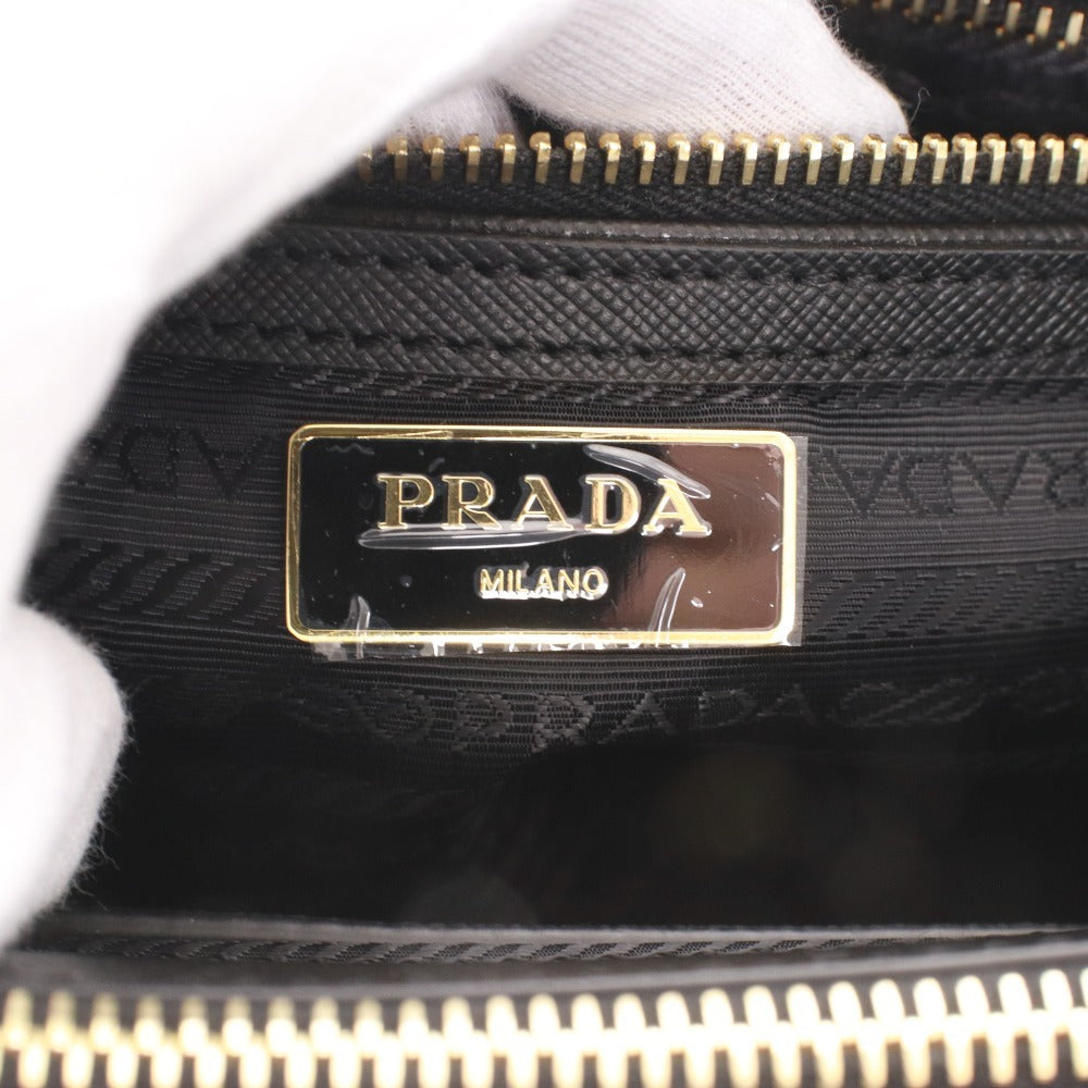■ PRADA プラダ ガレリア サフィアーノレザー スモールバッグ 1BA896 鞄 ショルダー 2way NERO レディース ブラック 付属品付き未使用