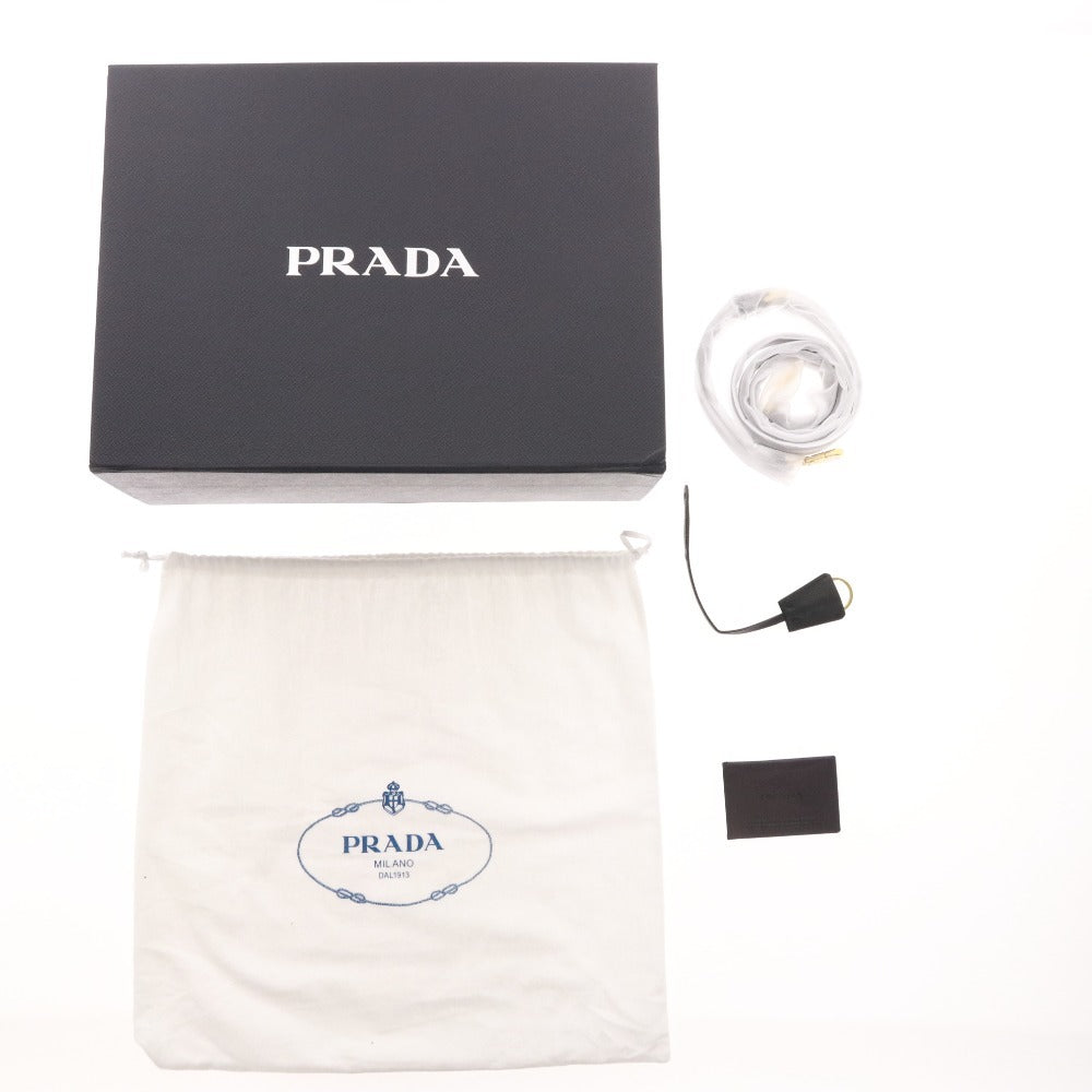 ■ PRADA プラダ ガレリア サフィアーノレザー スモールバッグ 1BA896 鞄 ショルダー 2way NERO レディース ブラック 付属品付き未使用