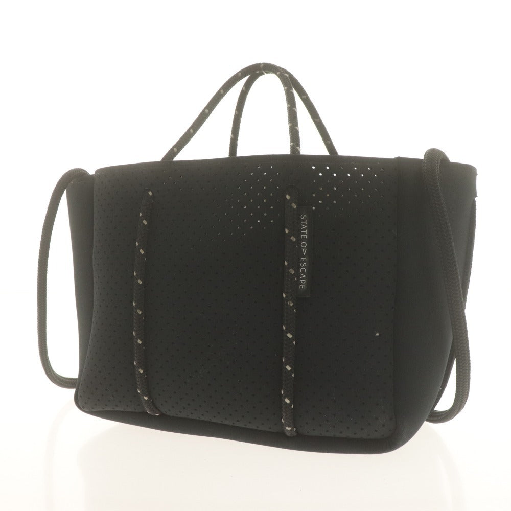 ■ STATE OF ESCAPE ステートオブエスケープ ハンド トートバッグ 鞄 メンズ レディース ブラック 黒 ポーチ付き