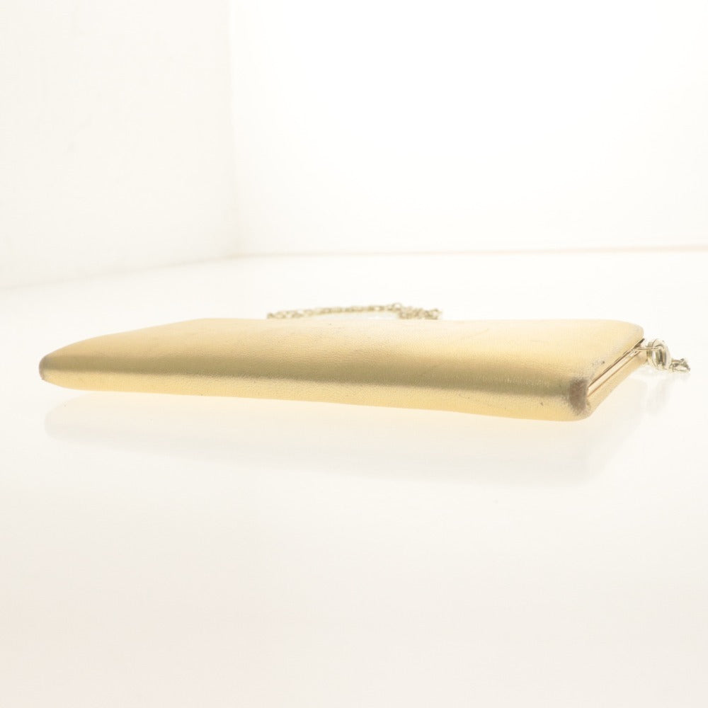 ■ EMPORIO ARMANI エンポリオアルマーニ 長財布 チェーン カード 札入れ レディース ゴールド