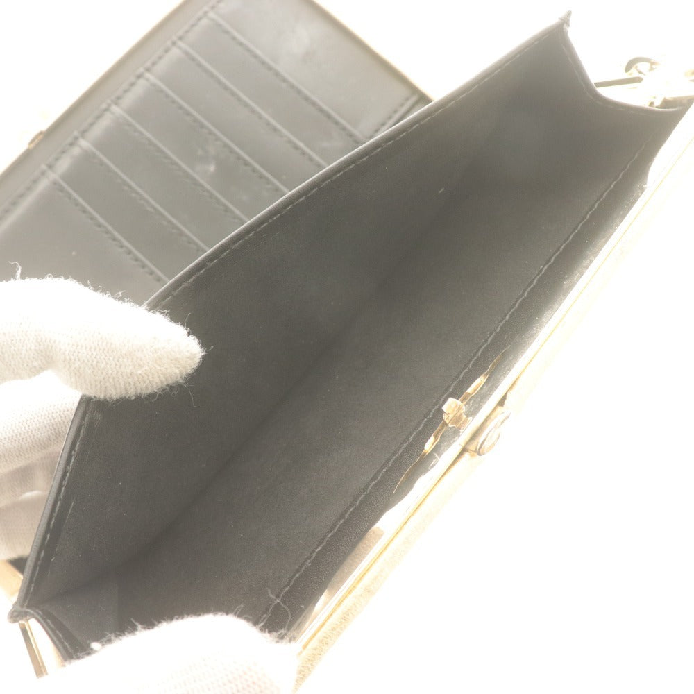 ■ EMPORIO ARMANI エンポリオアルマーニ 長財布 チェーン カード 札入れ レディース ゴールド