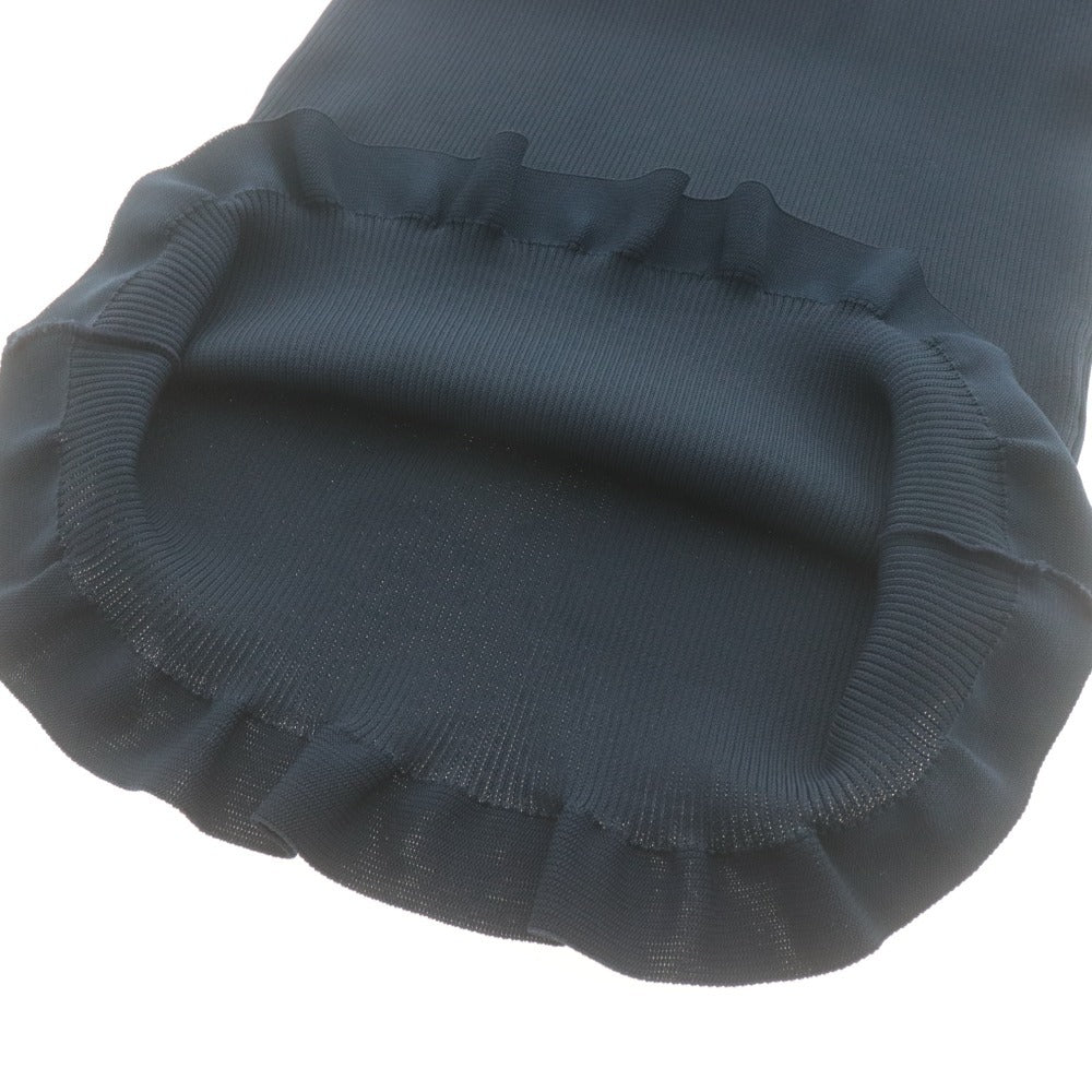 ■ BARNEYS NEWYORK バーニーズニューヨーク ロングワンピース ニット 長袖 トップス 日本製 レディース F (フリー) ネイビー ホワイト