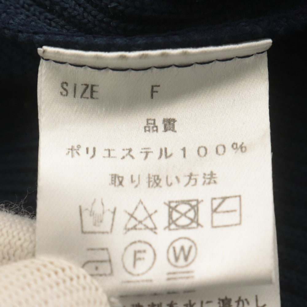 ■ BARNEYS NEWYORK バーニーズニューヨーク ロングワンピース ニット 長袖 トップス 日本製 レディース F (フリー) ネイビー ホワイト