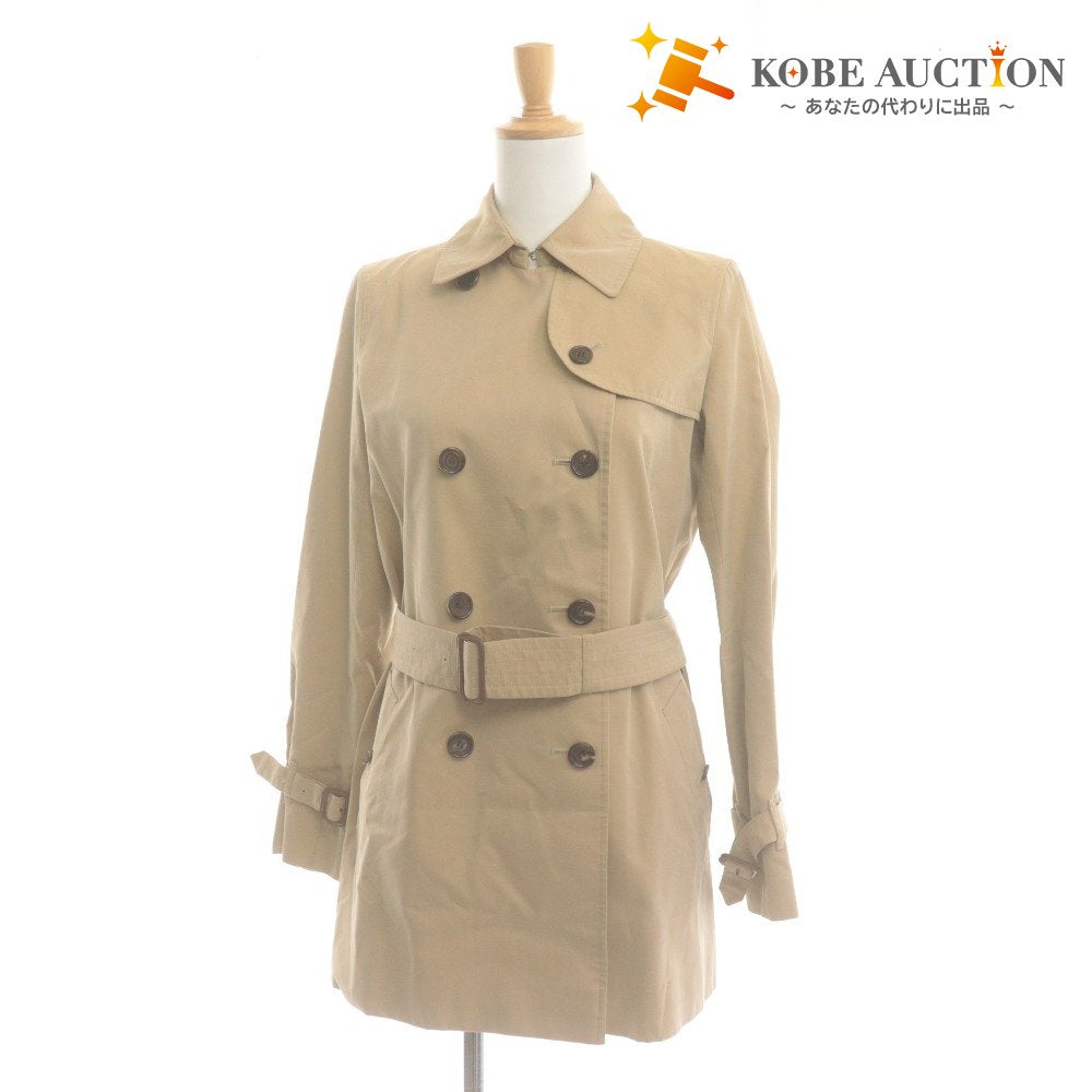 ■ BURBERRY LONDON トレンチコート ジャケット FRD43-195-51 長袖 アウター 襟 内側チェック柄 レディース 36 (S相当) ベージュ系