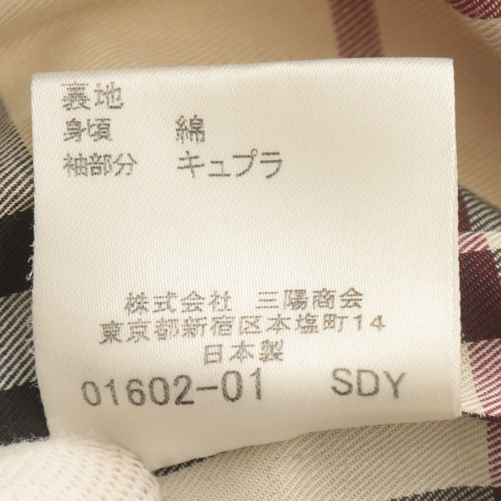 ■ BURBERRY LONDON トレンチコート ジャケット FRD43-195-51 長袖 アウター 襟 内側チェック柄 レディース 36 (S相当) ベージュ系