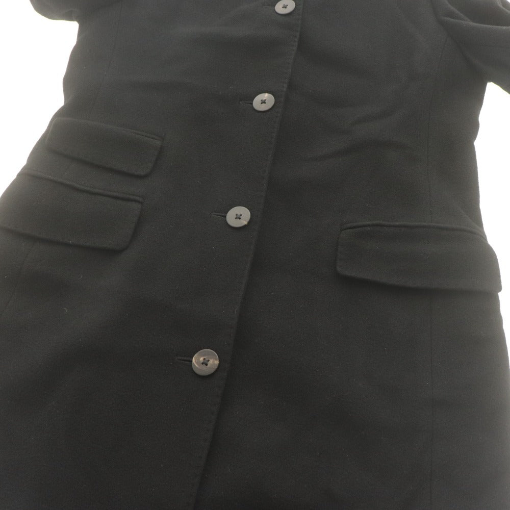 ■ RALPH PL LAUREN ロングコート ジャケット CO PL NA 2075 019 長袖 アウター カシミヤ100% 日本製 レディース 9 (M相当) ブラック 黒